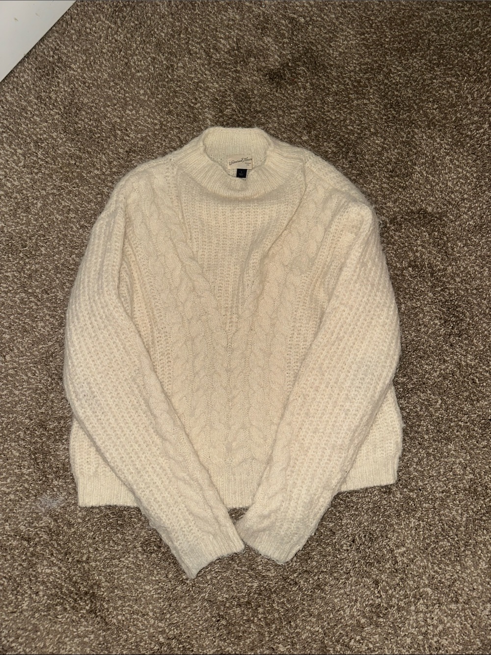 Universal Thread Ivory Cable Turtleneck Sweater